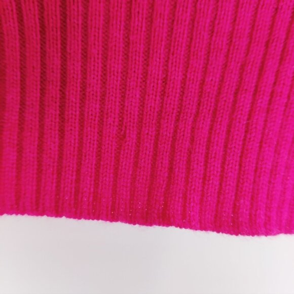Jones New York Luxe Women's Cardigan Size XL Pink Merino Wool Barbiecore Elegant - Picture 11 of 13